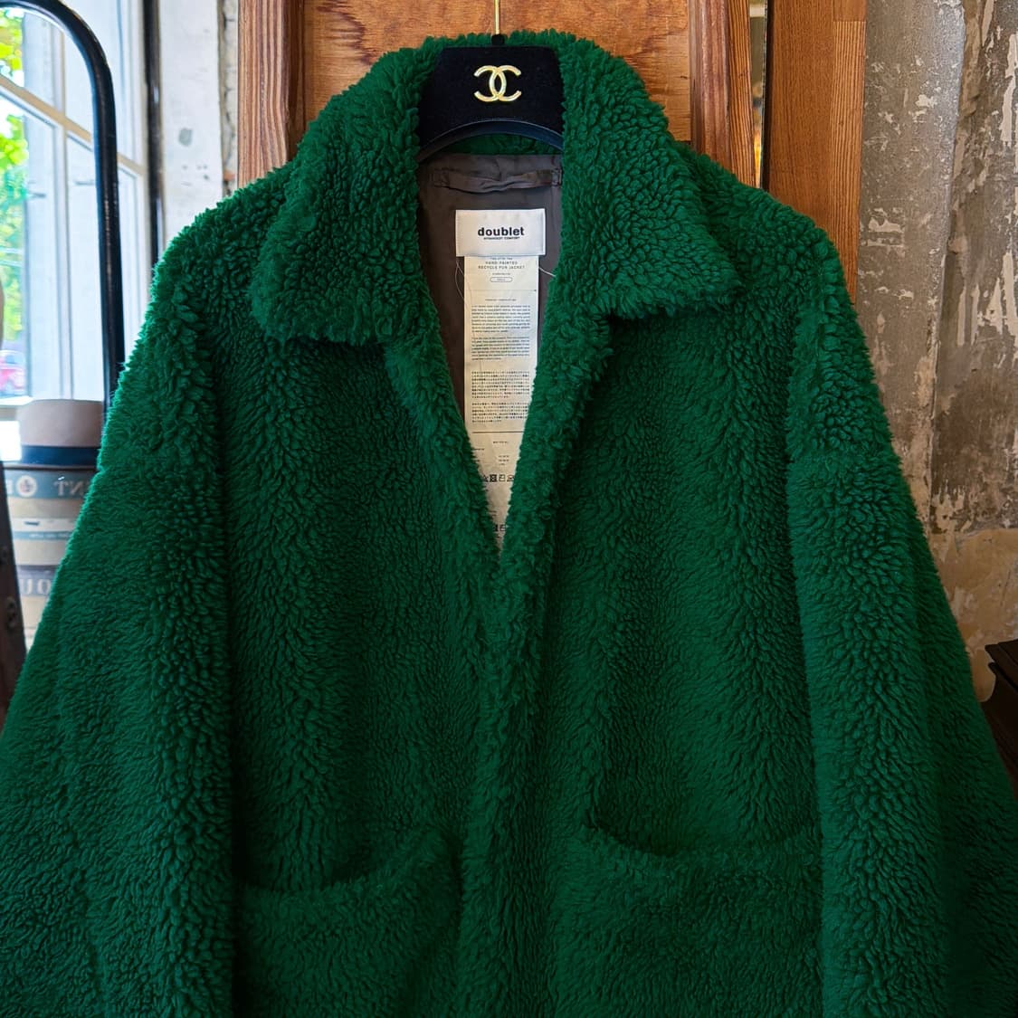 더블렛 핸드페인팅 Faux 시어링 자켓 상품이미지5