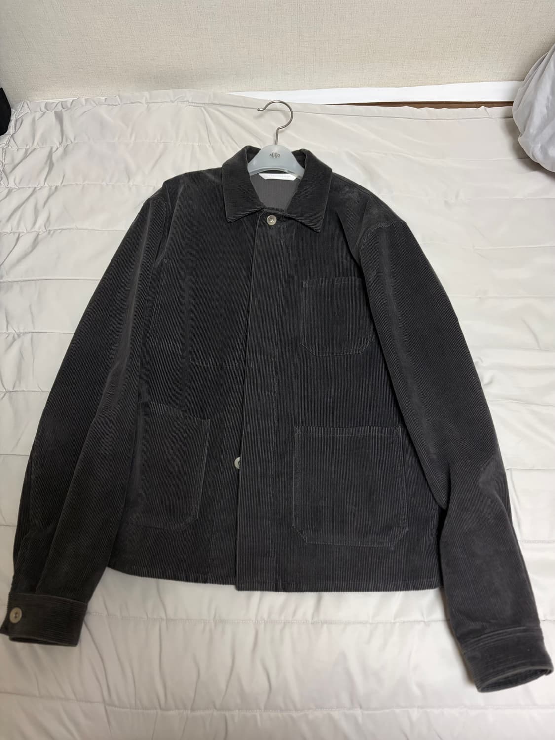 강정석 코듀로이 프렌치 워크자켓 48사이즈 그레이 상품이미지1