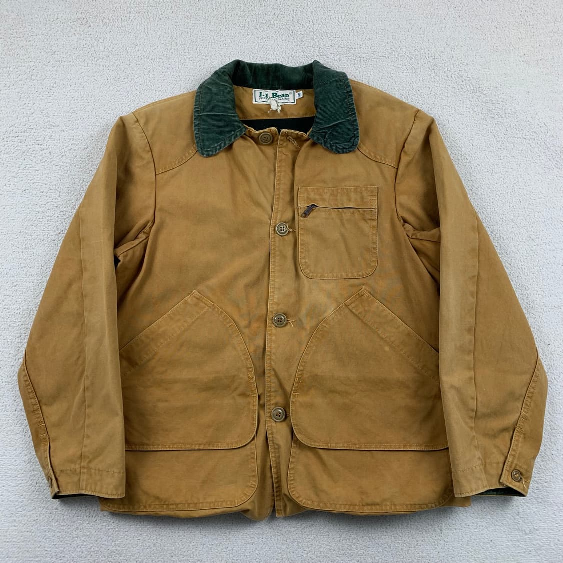 70s 엘엘빈 코듀로이 카라 캔버스 코튼 헌팅 자켓 상품이미지1