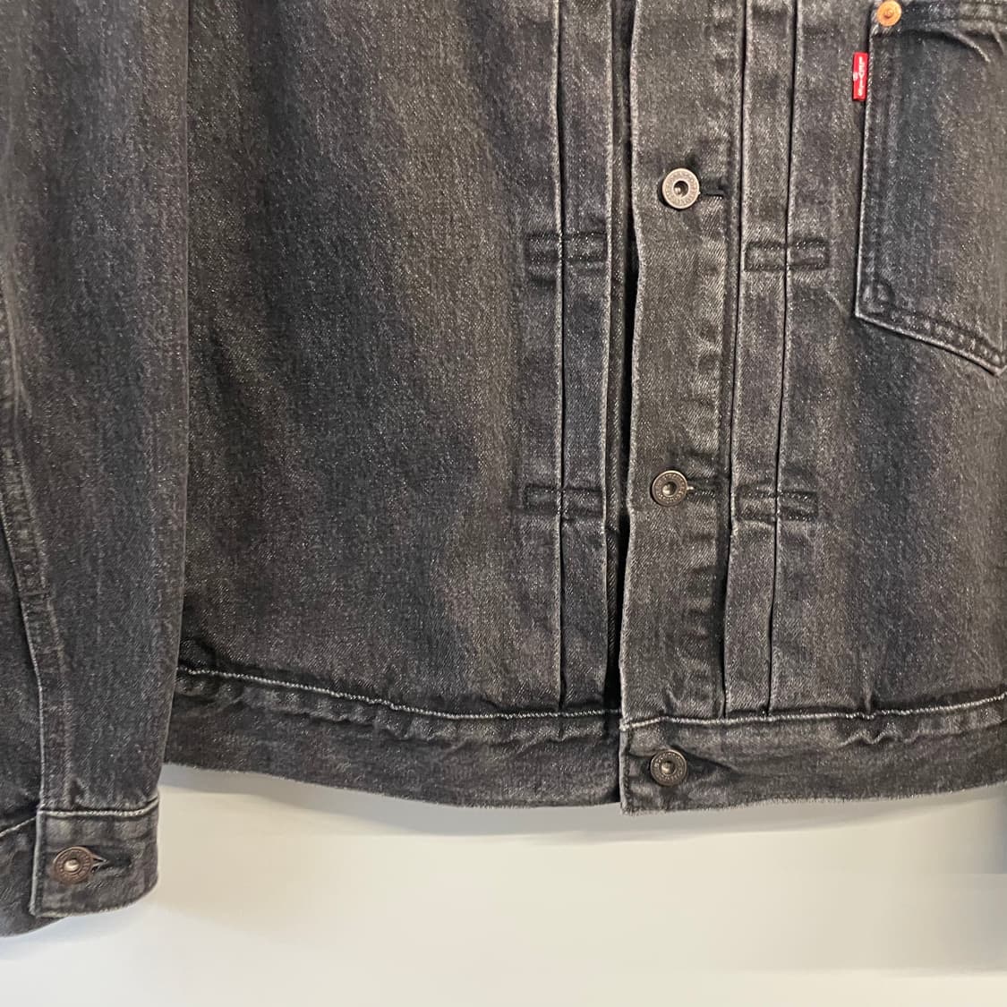 리바이스 타입1 흑청 데님 트러커자켓 상품이미지4