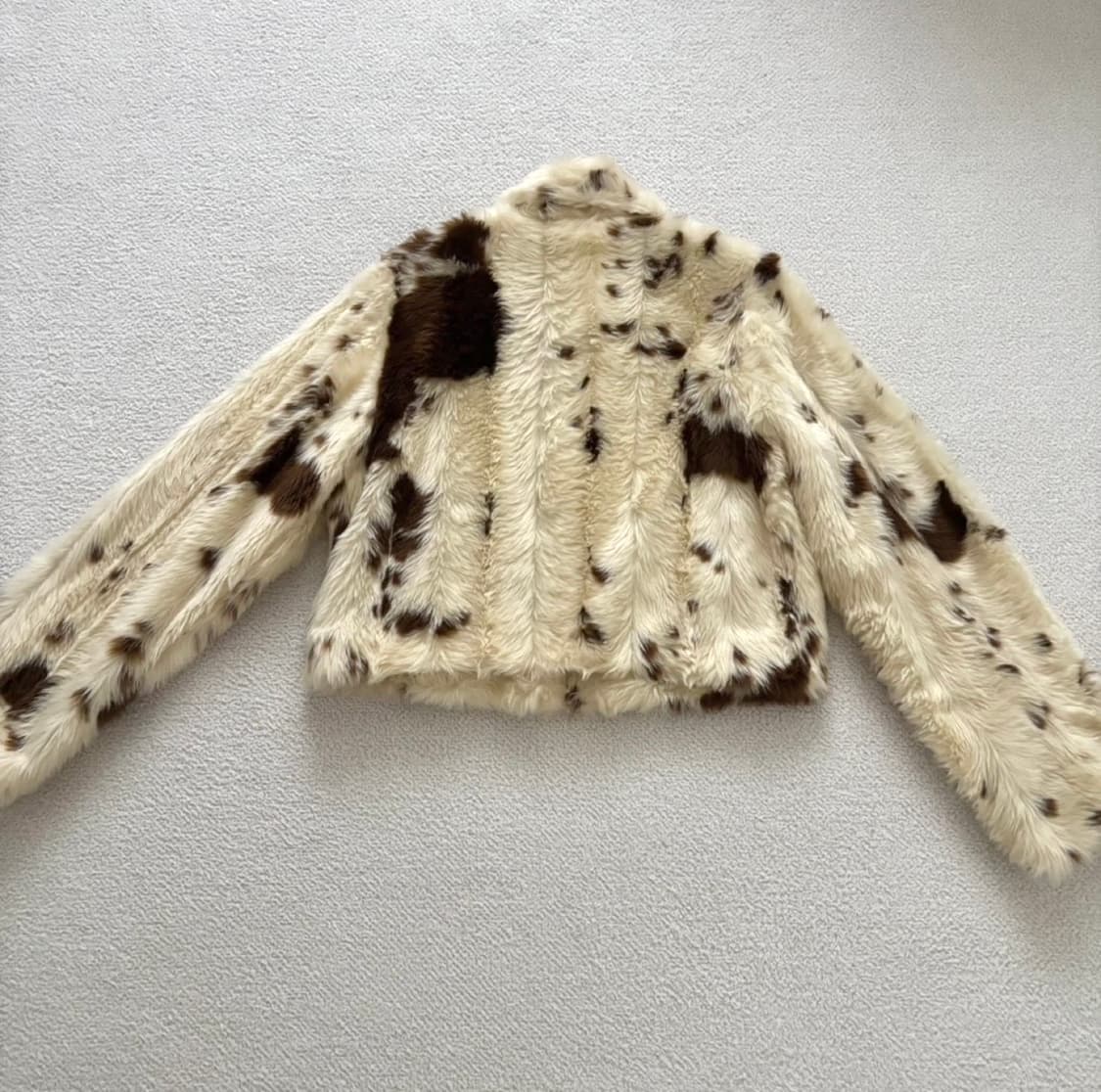 ZARA 애니멀 프린트 포우 퍼 자켓 S 상품이미지3