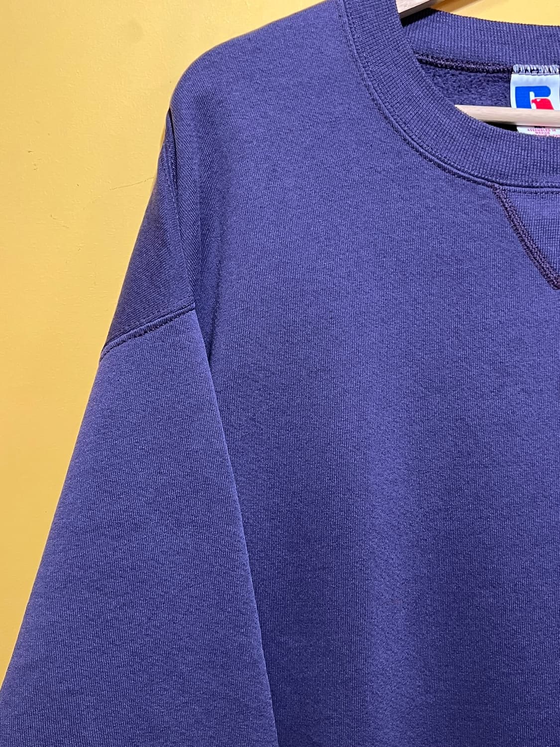 90's [XL] 러셀 애슬레틱 무지 스웻셔츠 퍼플 크루넥 빈티지 상품이미지5