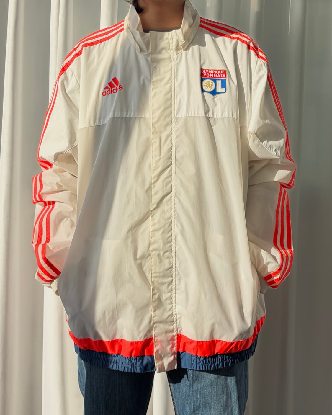 [2XL]아디다스 올림피크 리옹 15-16 트레이닝 바람막이 자켓 상품이미지1