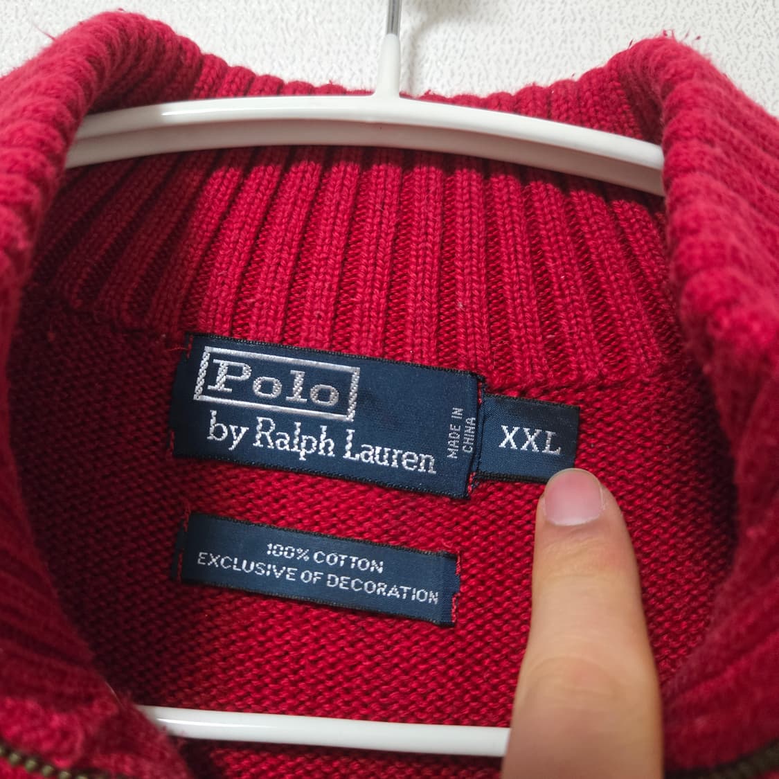 폴로랄프로렌 코튼 쿼터집업 니트/ 남성 니트 / 여성 니트  상품이미지2