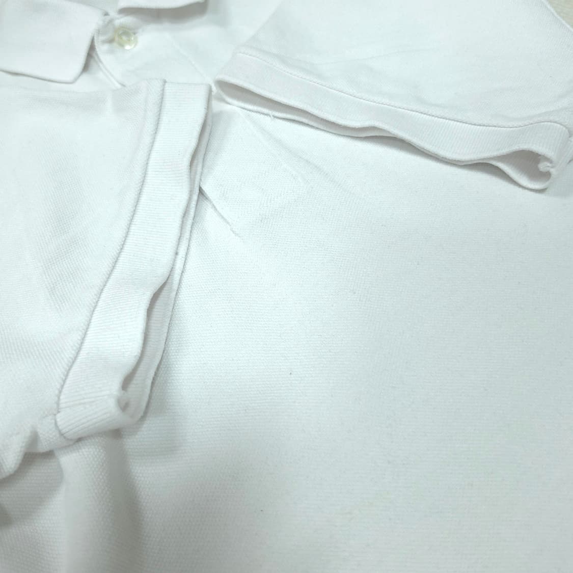 [M] 라코스테 화이트 코튼 PK 반팔 카라티셔츠 상품이미지6