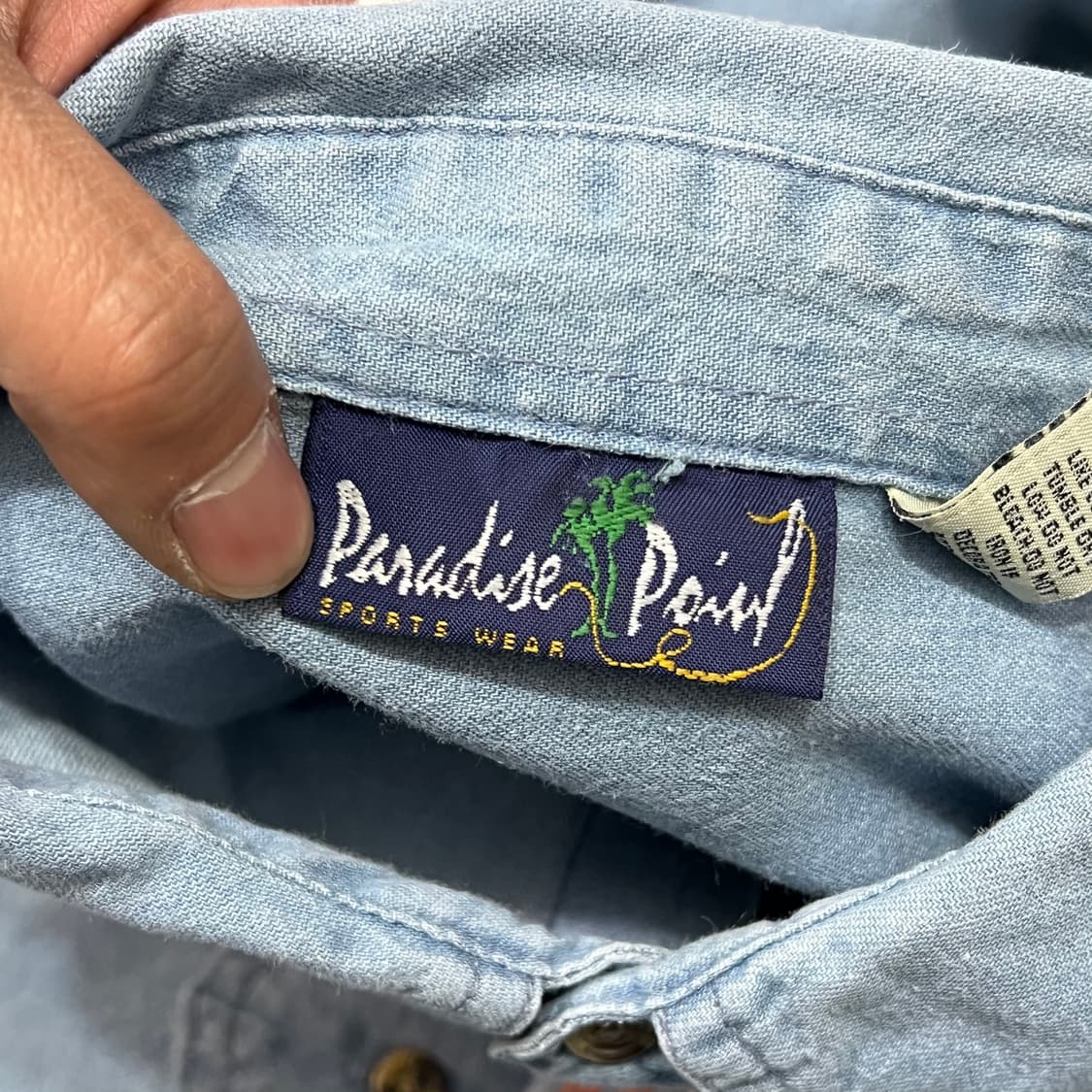  바이크 자수 데님 셔츠 y14468 상품이미지6