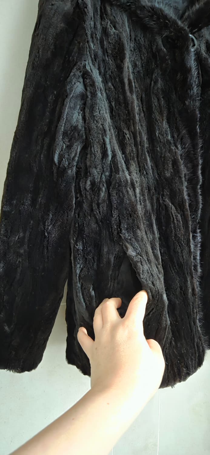 LEEGA 리가 후드 밍크코트 66사이즈 택포 상품이미지4