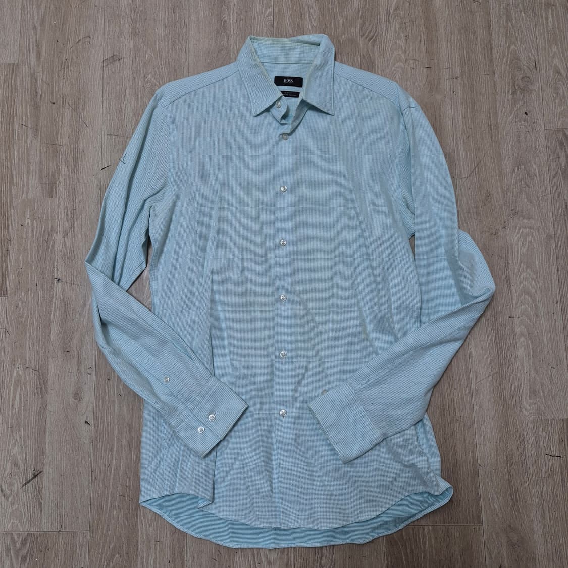 휴고 보스 슬림핏 이집트 코튼 셔츠 상품이미지1