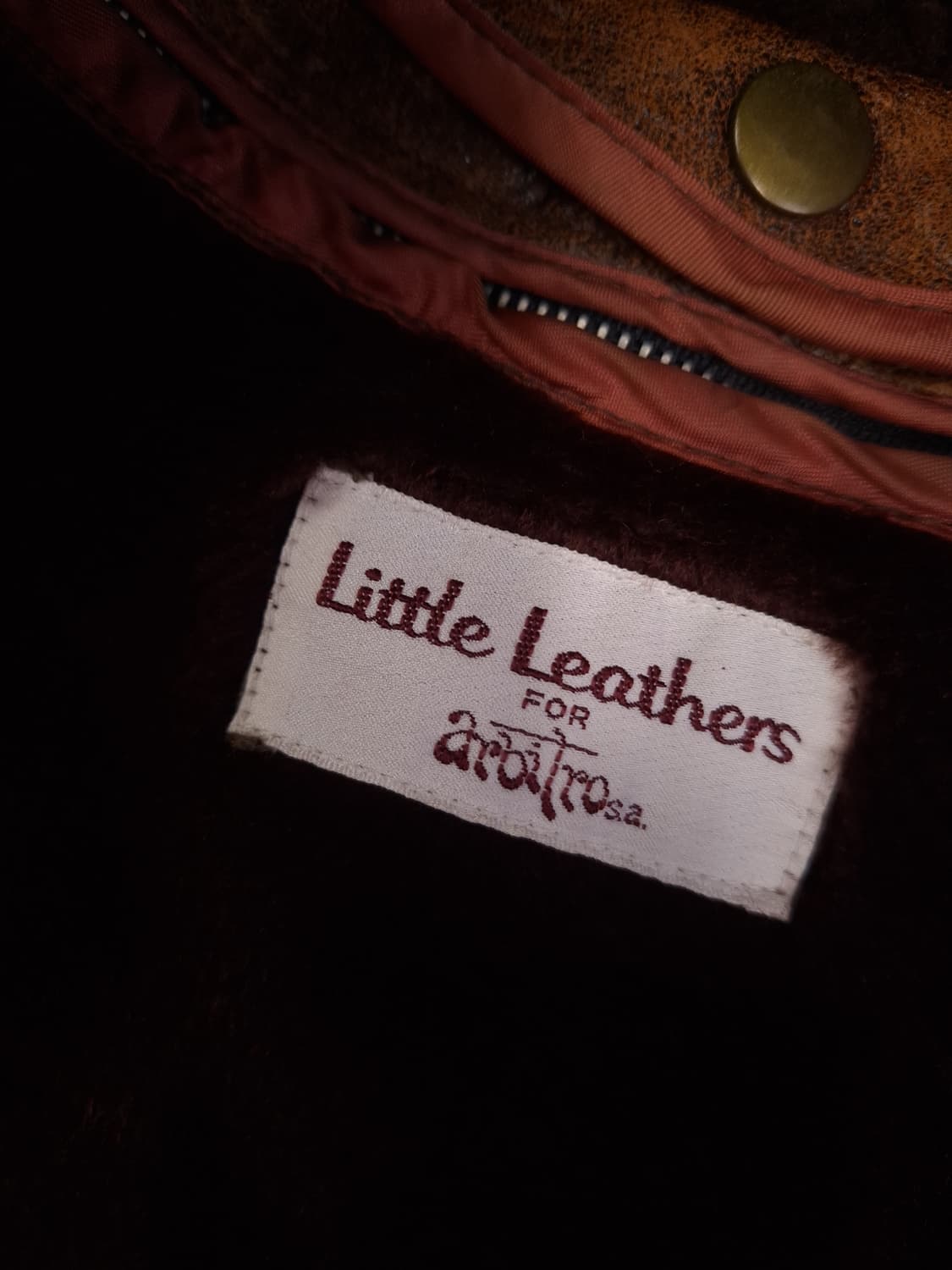 80's 국내산 Little Leathers 리얼레더 항공자켓 상품이미지3