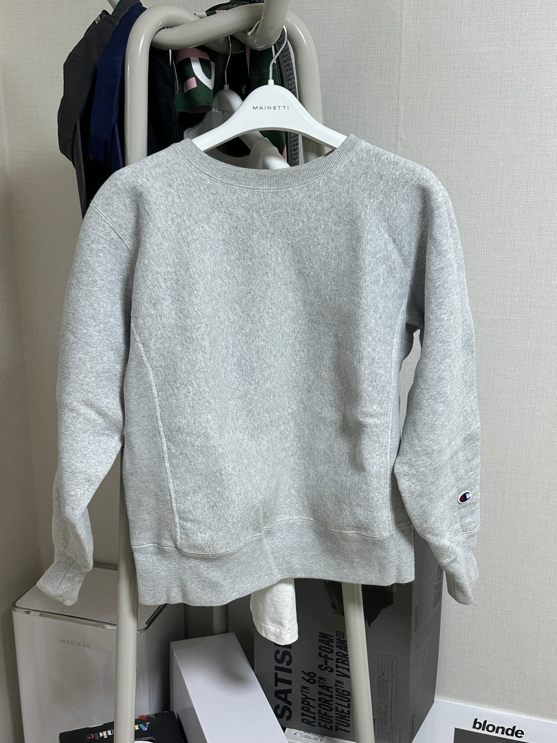 챔피온 재팬 블루택 리버스위브 스웻 셋업 (맨투맨, 바지) 상품이미지1