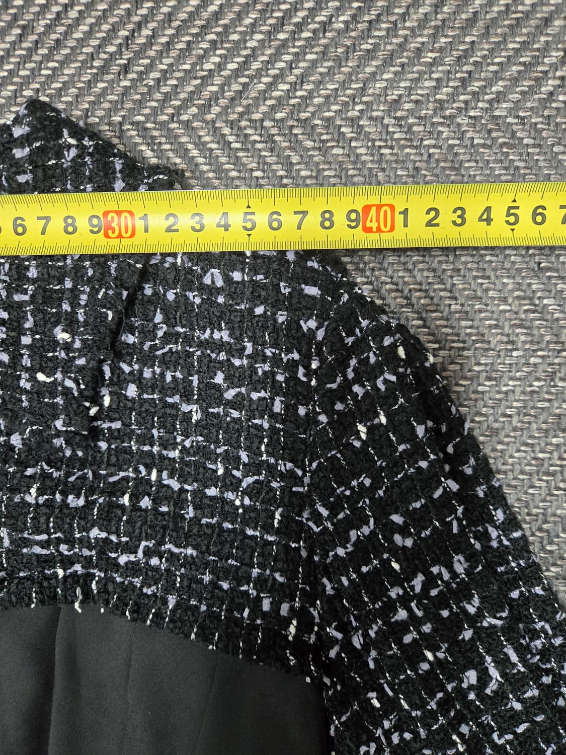 한섬 랑방 LANVIN 블랙 트위드 롱 원피스 상품이미지6