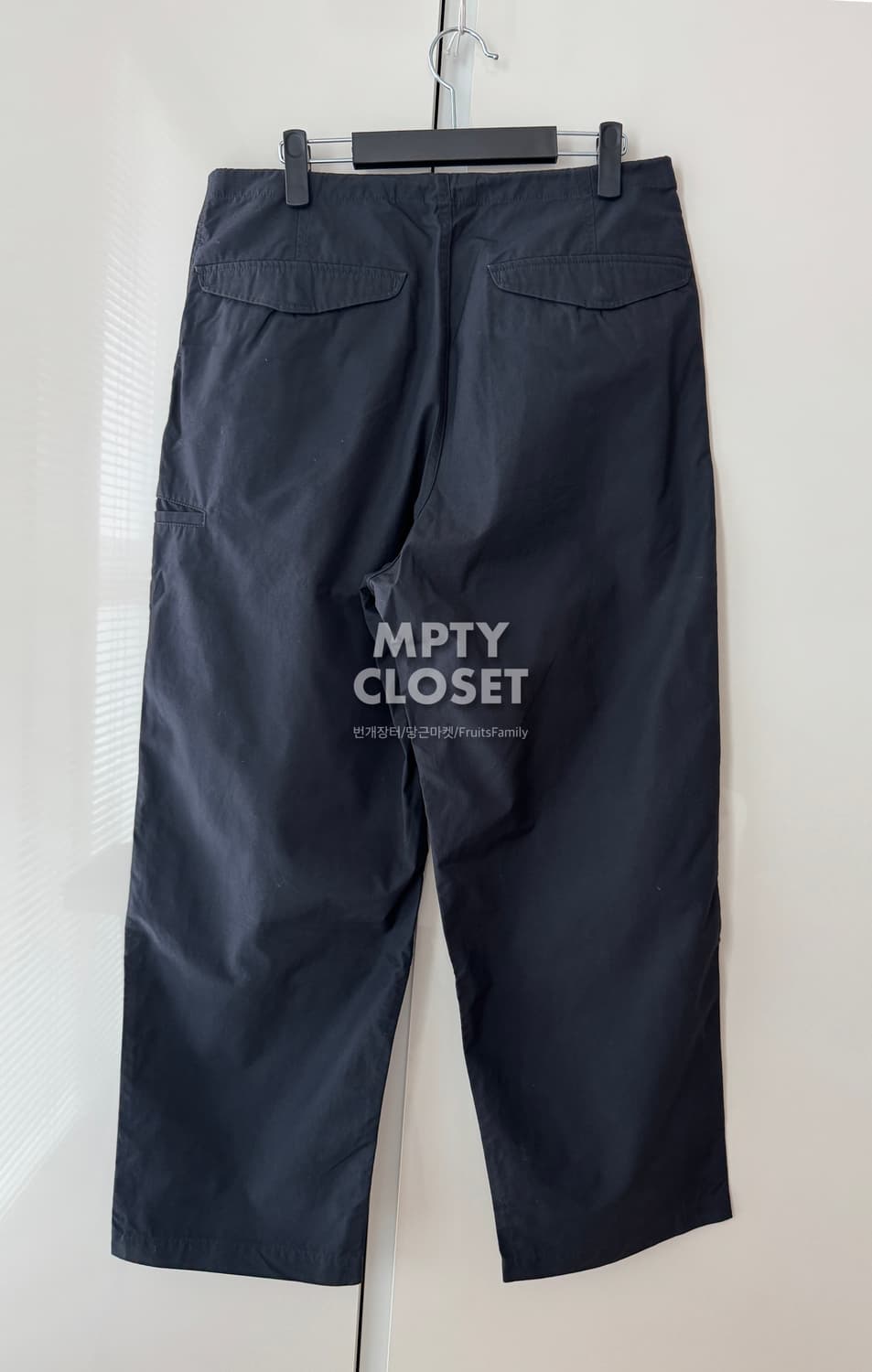 [M] 유니클로U 와이드 파라슈트 팬츠 다크그레이 상품이미지3