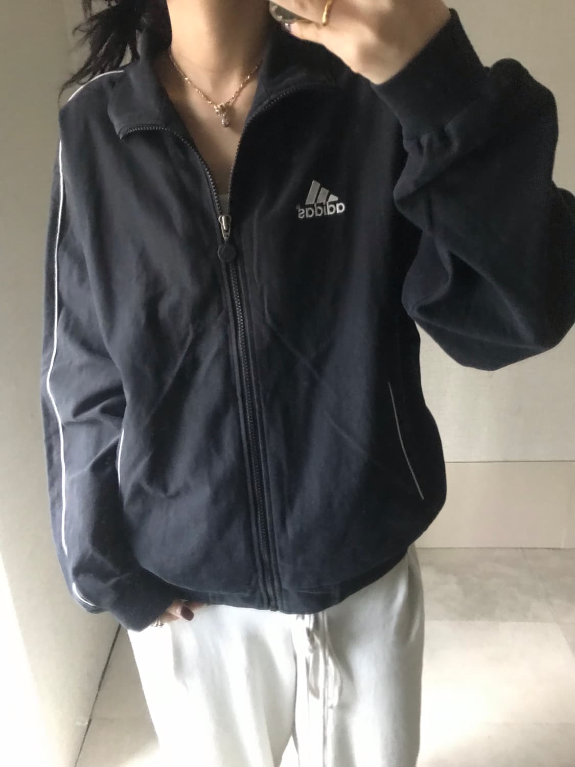 아디다스 90s 블랙 면집업 상품이미지1