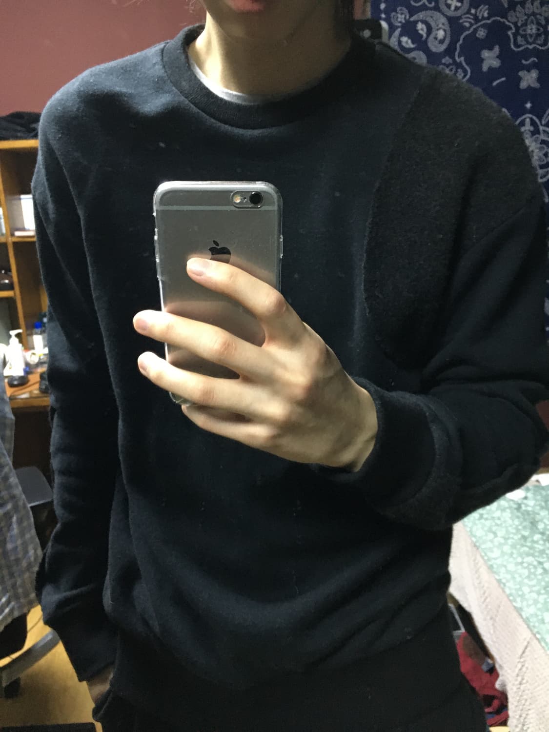 꼼데가르송 옴므 울 패치워크 크루넥 스웨터 상품이미지2