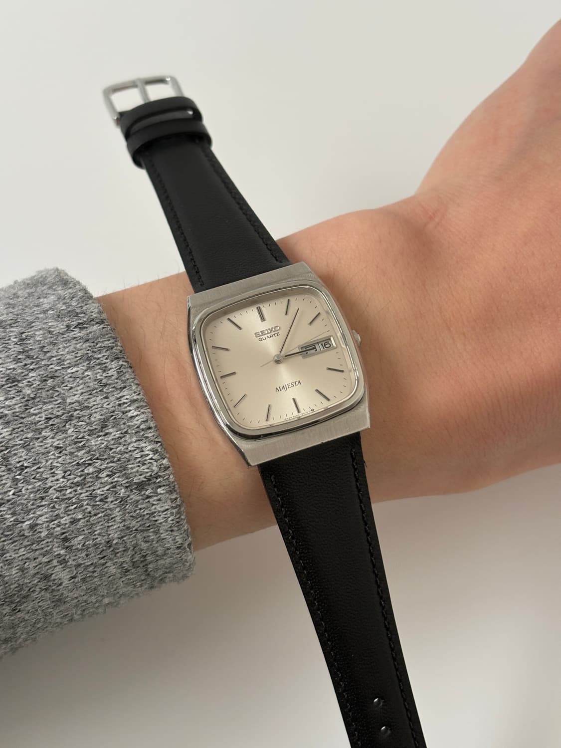 1980s Majesta Champagne Silver Quartz 상품이미지8