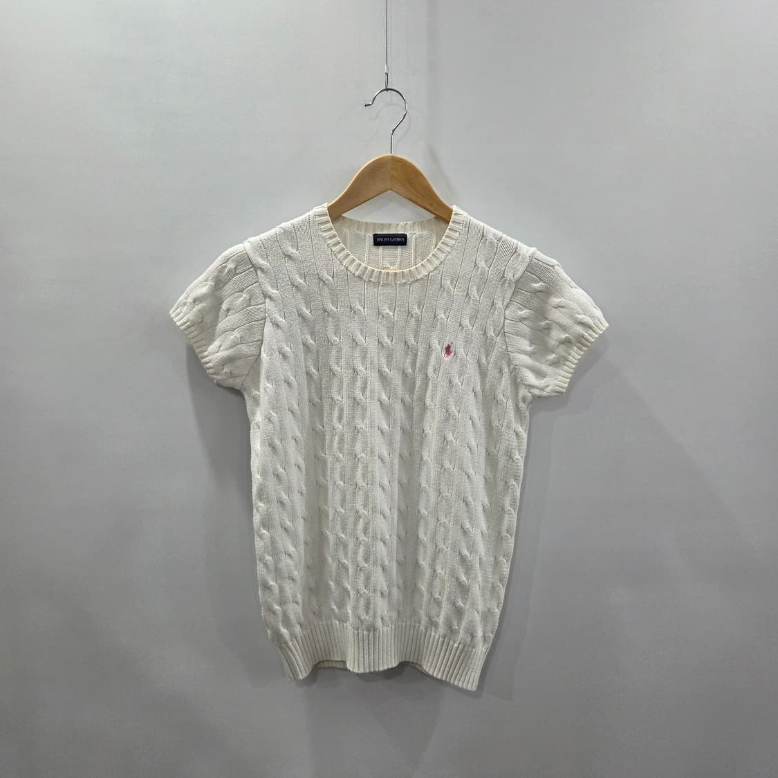 폴로랄프로렌 걸즈 코튼 케이블 반팔니트 160  상품이미지1