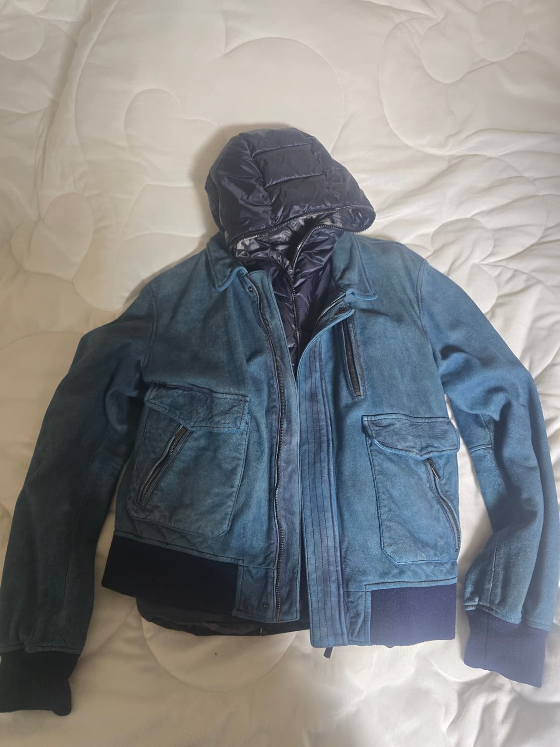 듀퐁(S.T. Dupont) 최고급 블루종 가죽자켓 데님스타일 상품이미지9