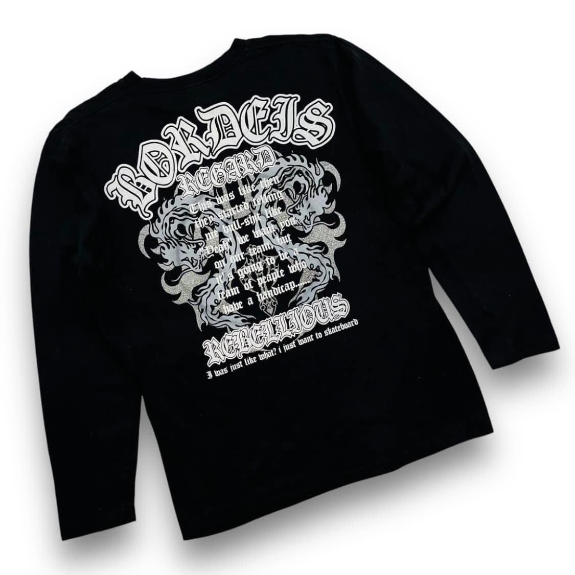 펑크 Beaumere 크로스 드래곤 타투 롱 슬리브 상품이미지2