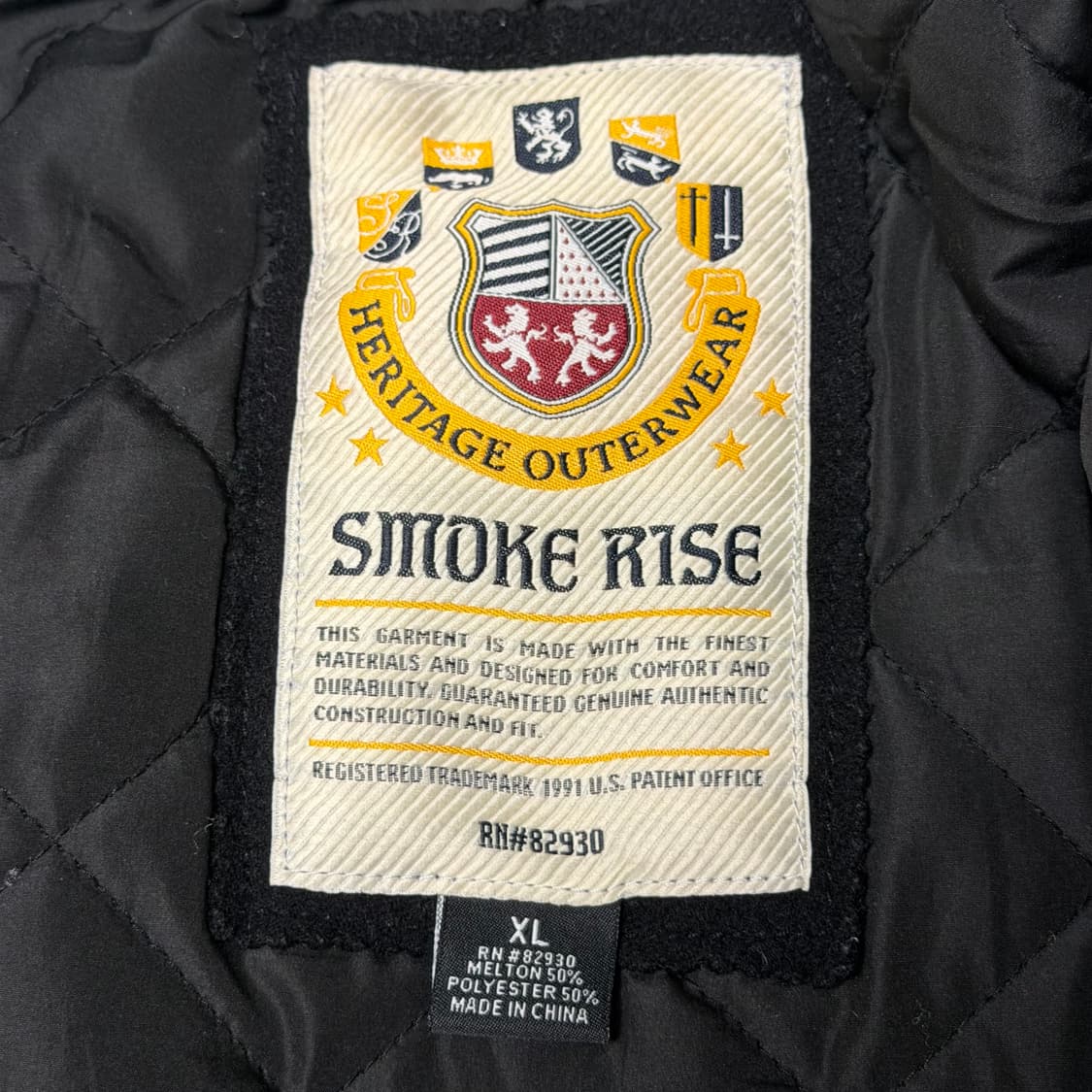 (XL) 스모크라이즈 패치워크 바시티 울 자켓 상품이미지5