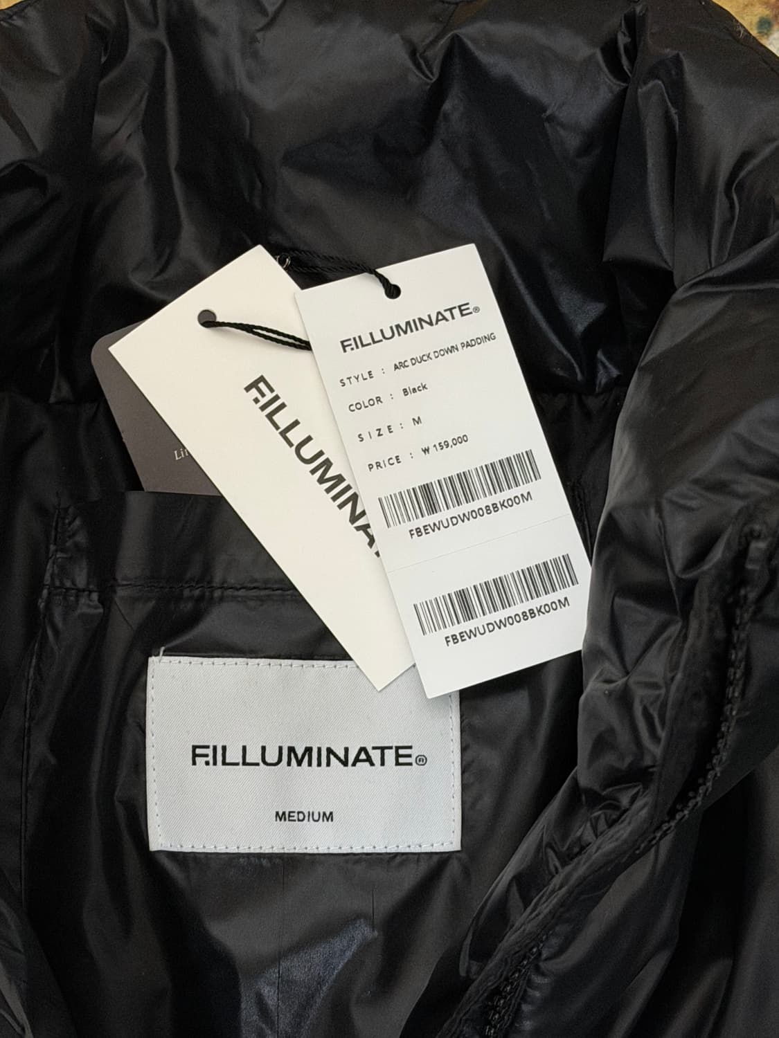 [M]필루미네이트 아크덕다운 패딩 점퍼 블랙 상품이미지2