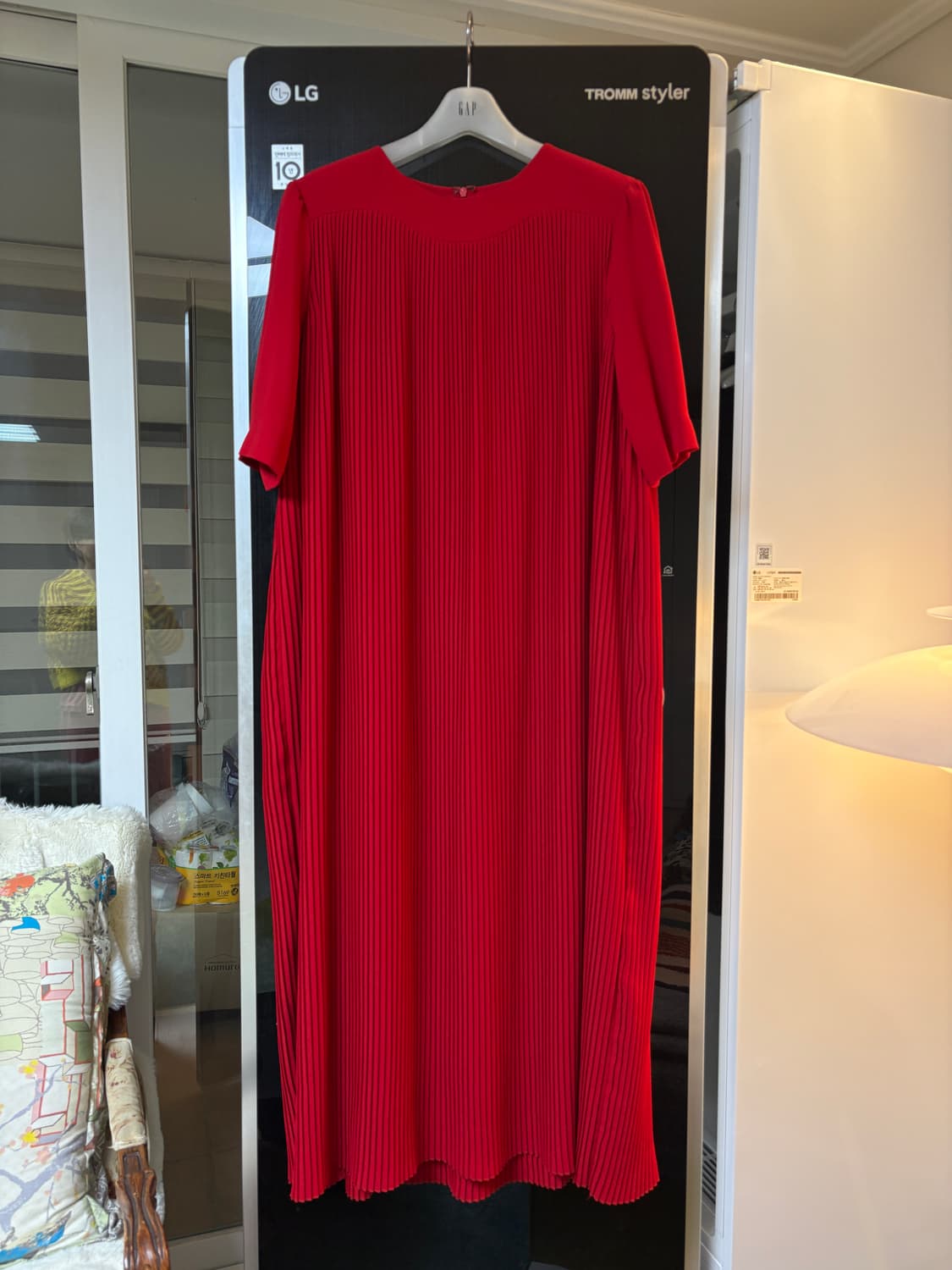 레드 롱원피스 상품이미지1