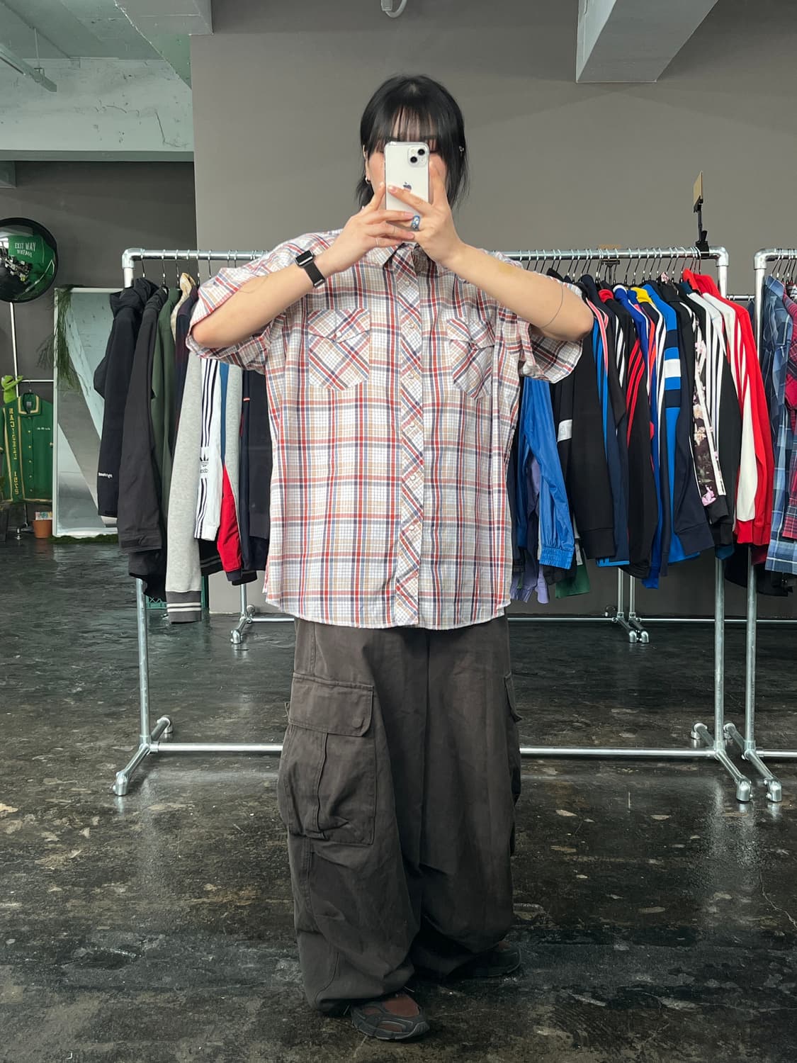 랭글러 웨스턴 체크 반팔 셔츠 상품이미지6