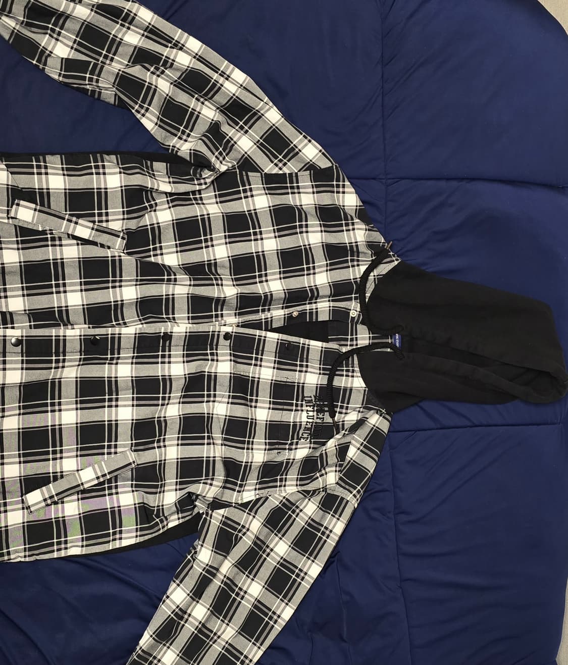 frankstone 프랭크스톤 채크 후드 셔츠 자켓 상품이미지1