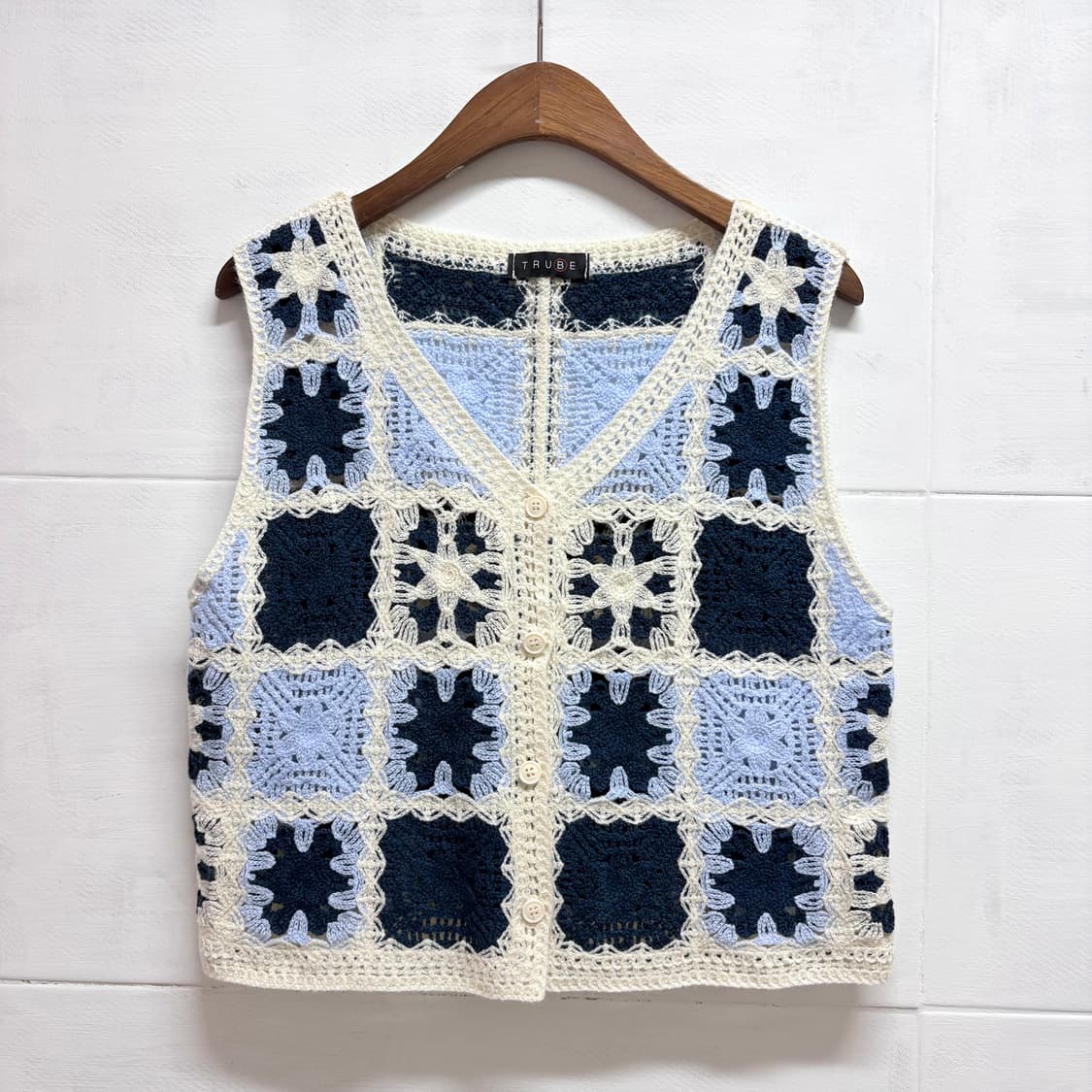 네트 크로쉐 모리걸 페어리 히피 베스트 탑 F JPN 상품이미지1