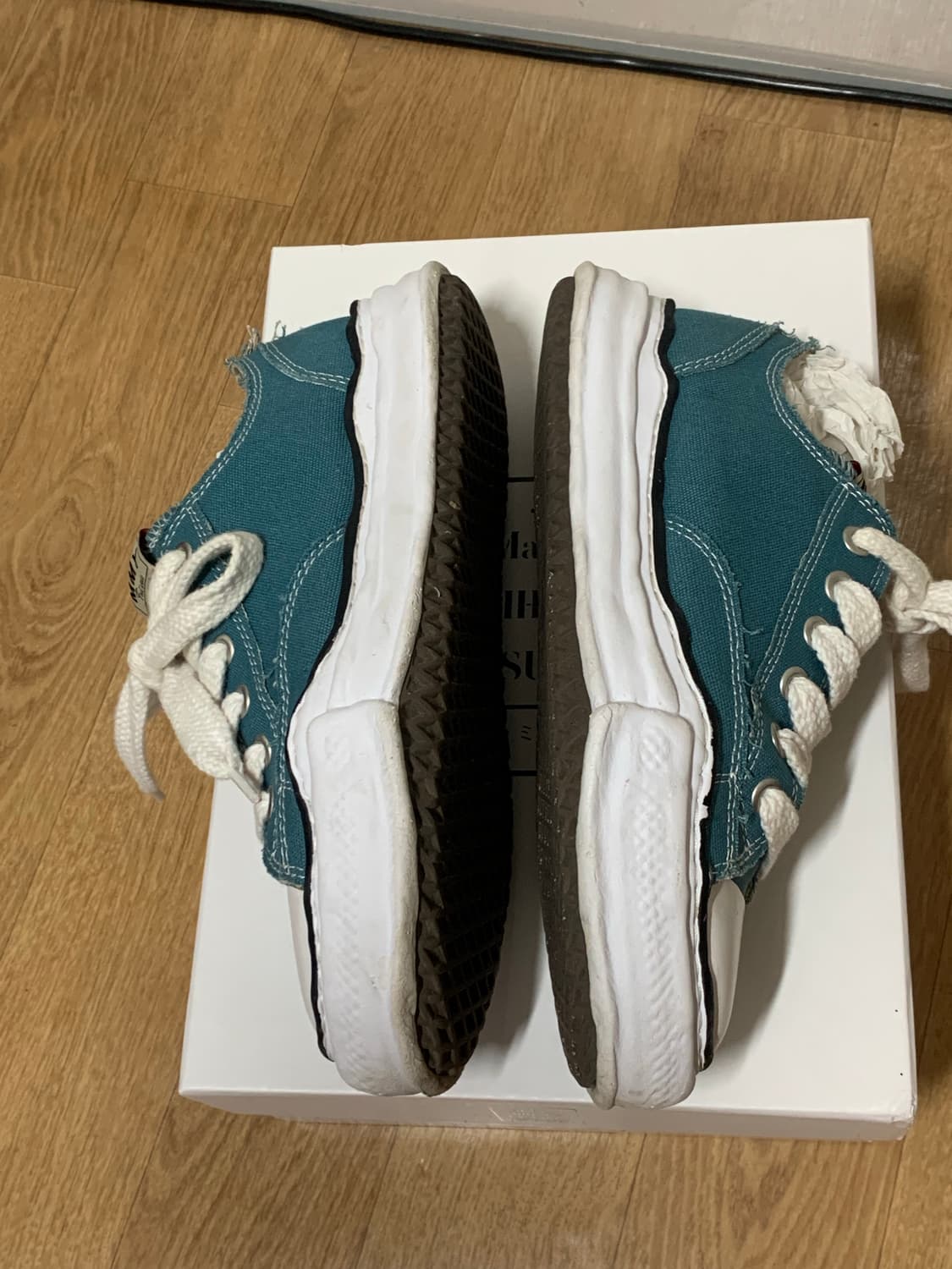 [41]미하라 야스히로 피터슨 캔버스 스니커즈 블루 지디님착용 상품이미지3