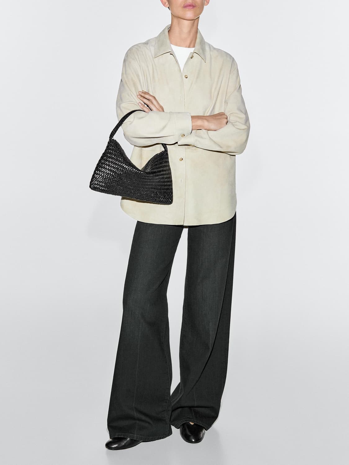 마시모두띠 브레이디드 스몰 레더 숄더백 블랙 상품이미지7