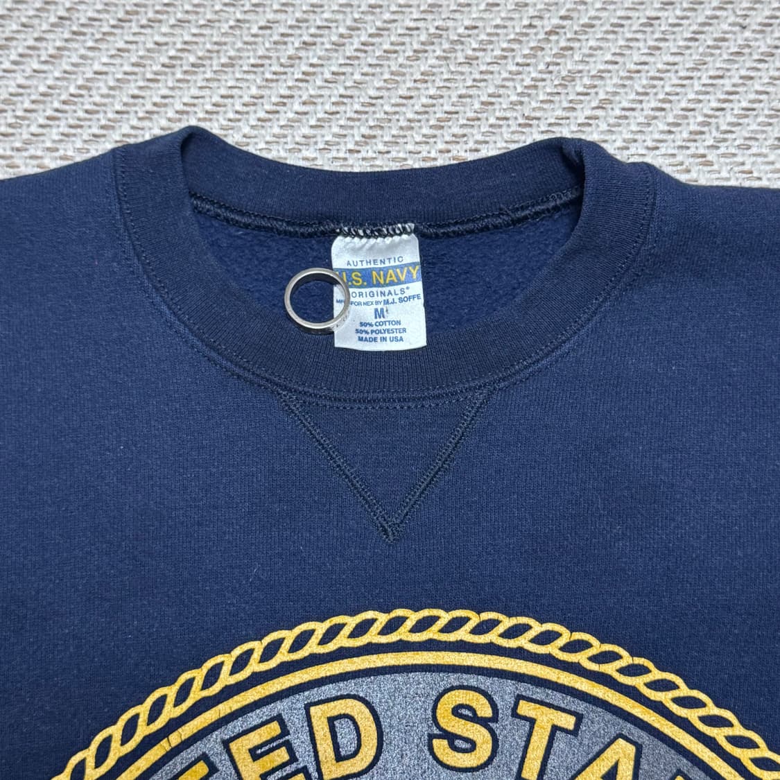 (M) 90s made in usa soffe 밀리터리 네이비 맨투맨 상품이미지2