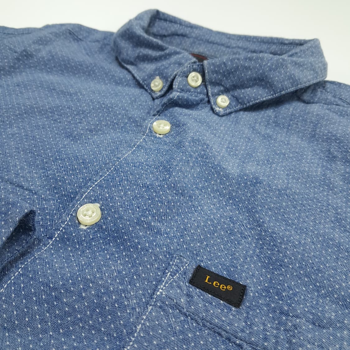 CN680 L LEE 리 블루 도트 슬림핏 긴팔 셔츠 남방 상품이미지5