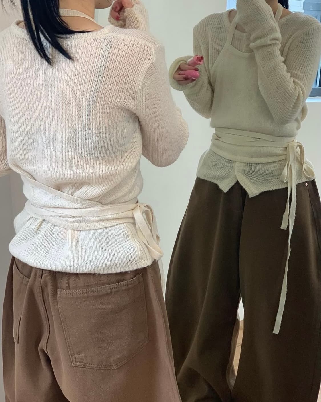 르미닛 니트 뷔스티에+가디건 세트 상품이미지6