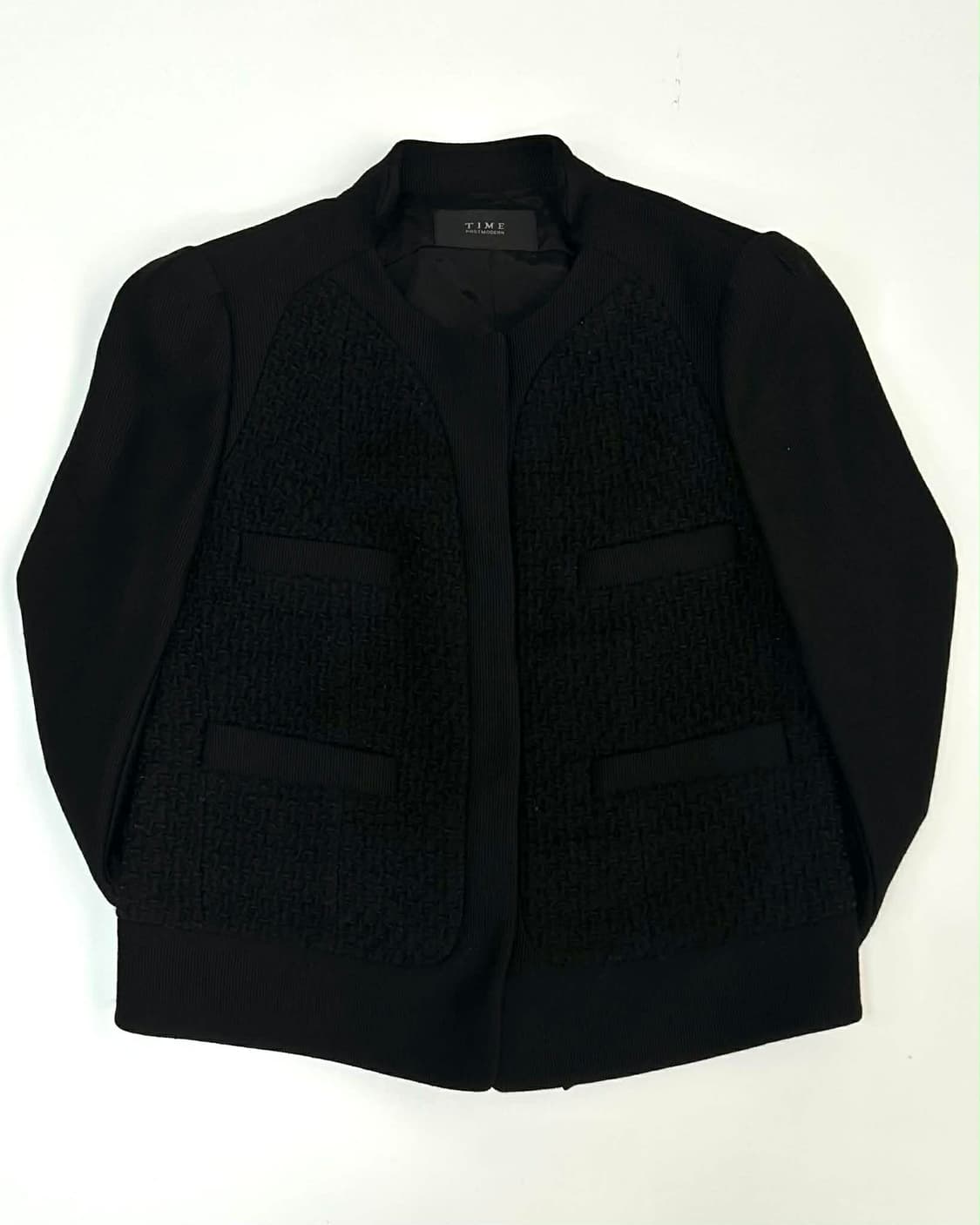 TIME 타임 포스트모던 한섬 텍스처 울 믹스 패널 자켓 상품이미지1
