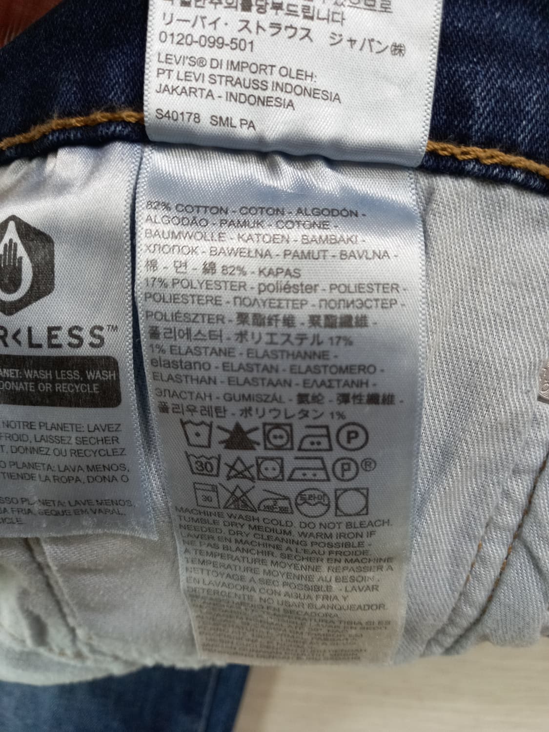 43 리바이스511 워싱 스판 슬림일자진 43-02 상품이미지9