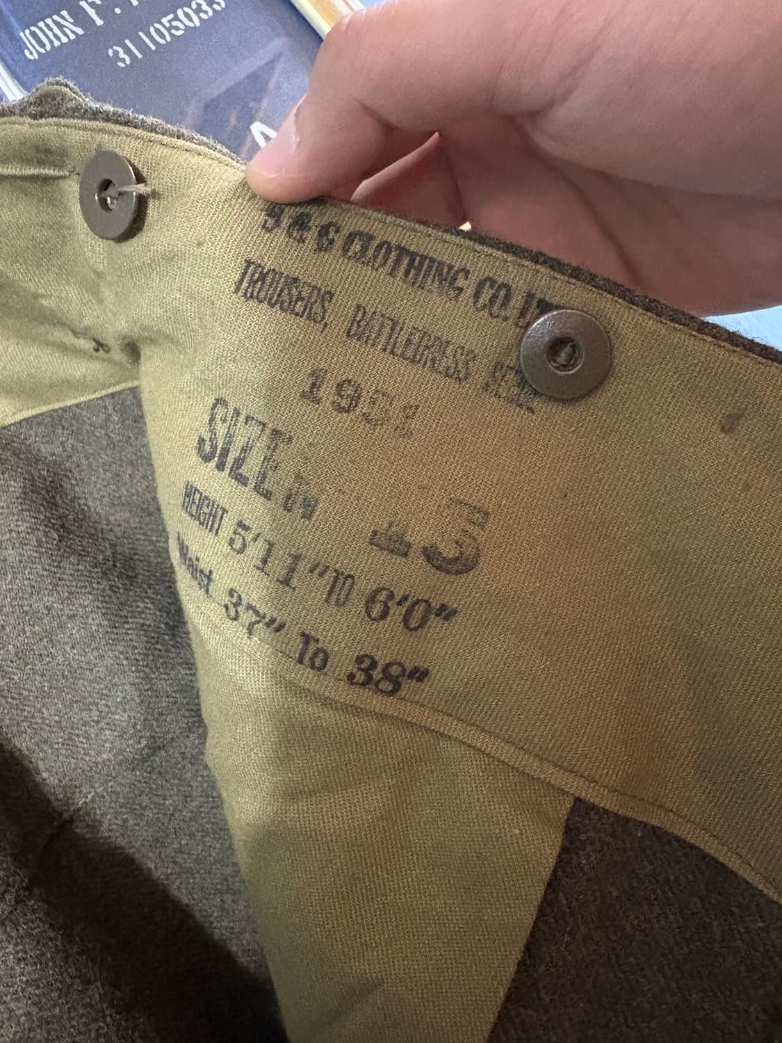 50’s Canadian Army Battle Dress Pant. 상품이미지6