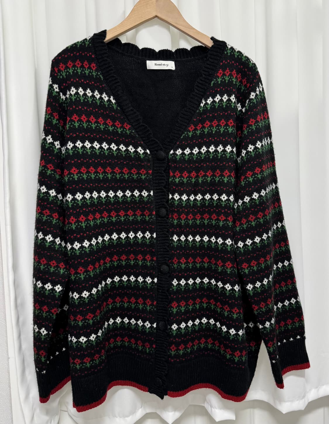 로미스토리 니트 오버핏 가디건 상품이미지3