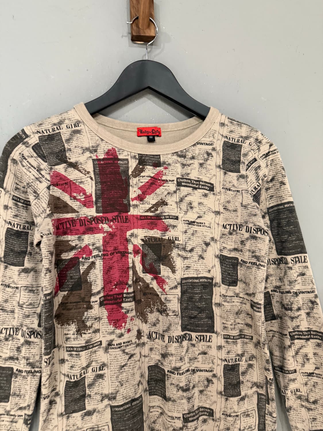 newspaper uk flag printing long sleeve 상품이미지5