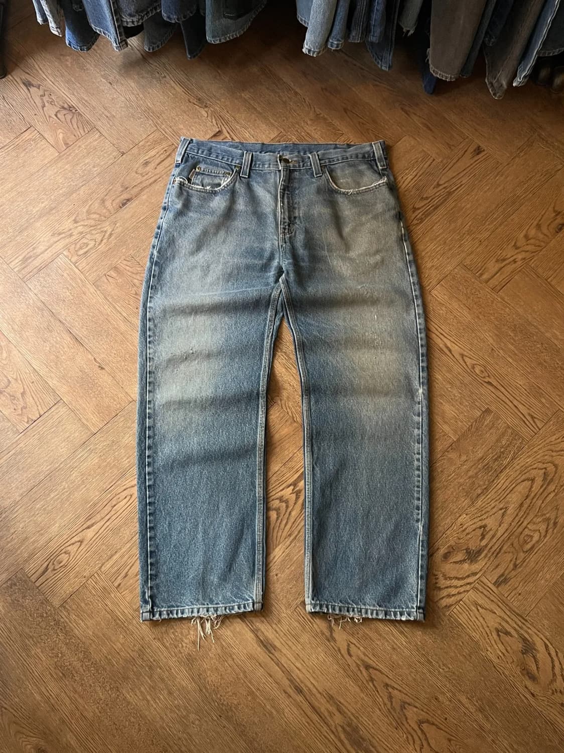 [38]칼하트 USA 빈티지 워싱 워크 데님 팬츠 상품이미지1