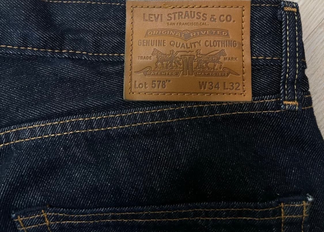 리바이스 578 배기진 생지 데님 팬츠 34/32 상품이미지4