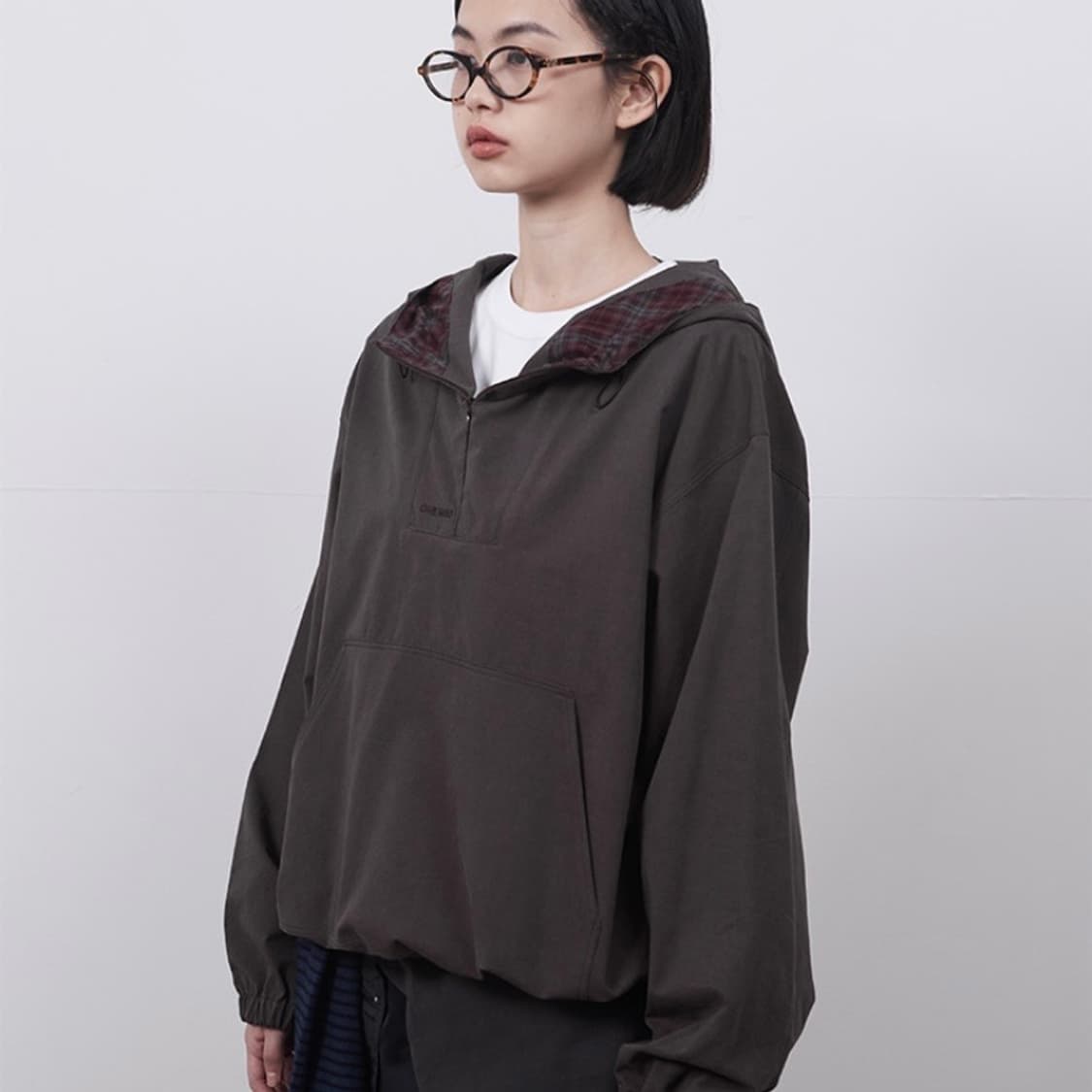 오헤시오 후드 아노락 바람막이 브라운 상품이미지2