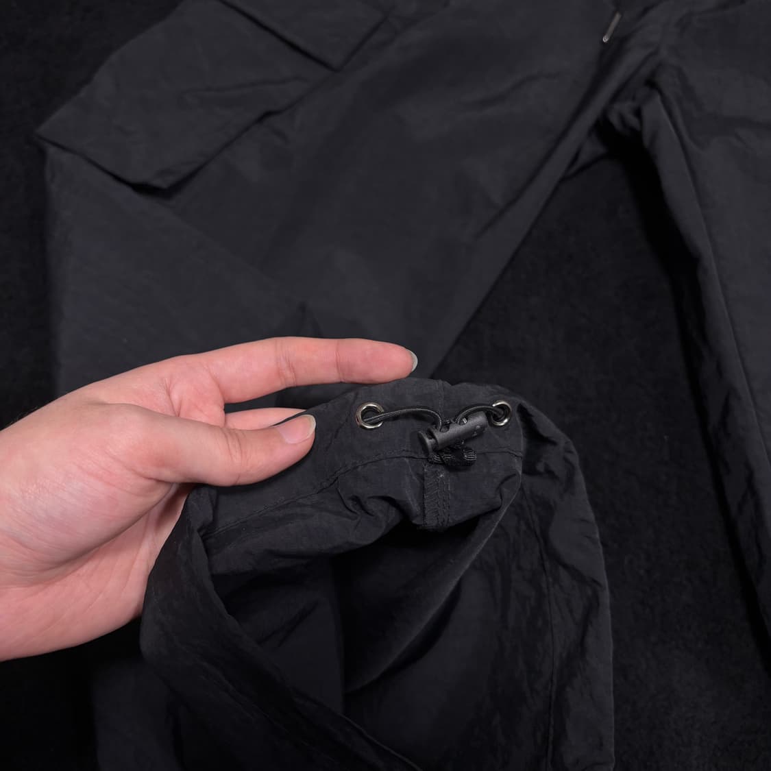 L 낫포너드 블랙 나일론 카고팬츠 상품이미지3