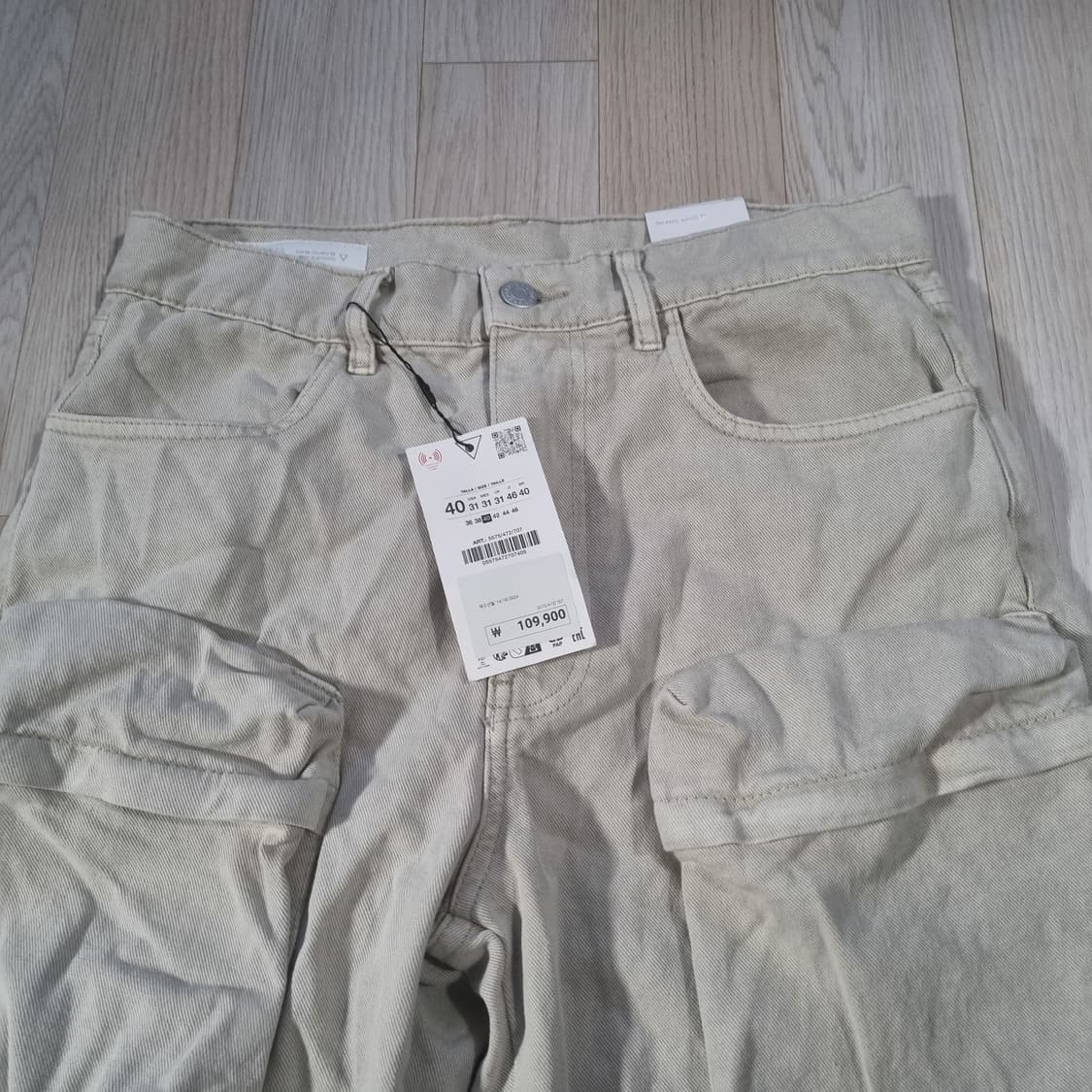 [31 32] 자라 유틸리티 멀티포켓 카고팬츠 연베이지 5575/472 상품이미지5