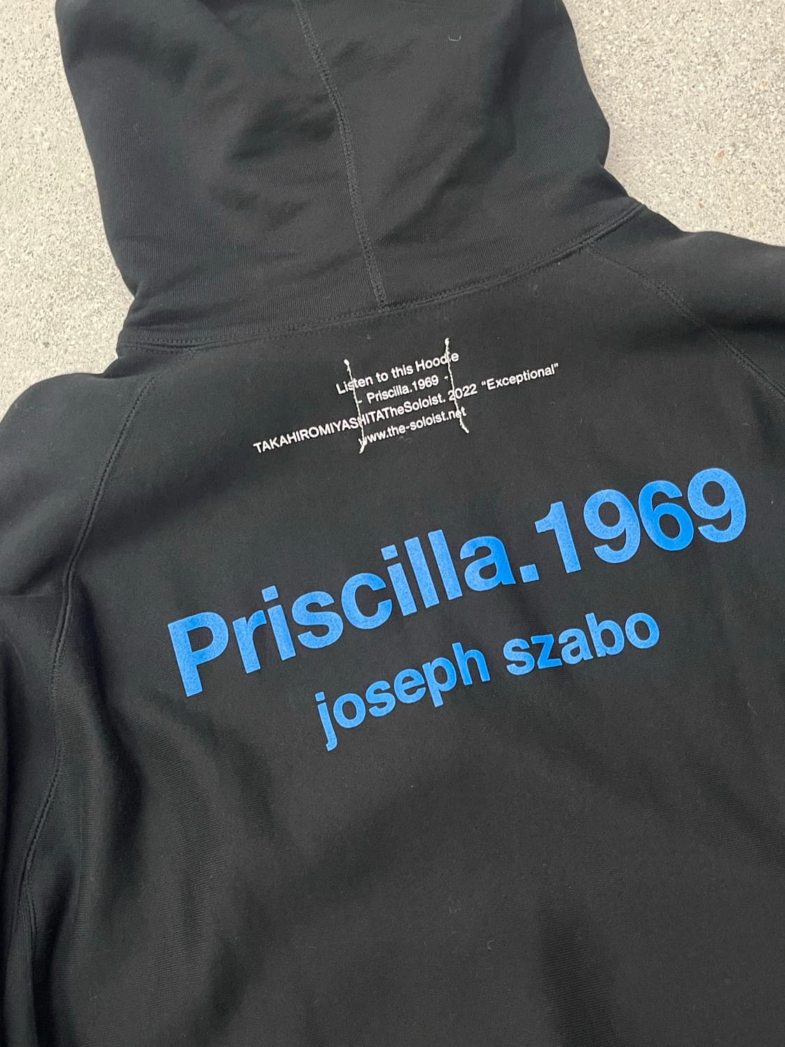 Soloist 솔로이스트 블루 프린팅 후드티 상품이미지5