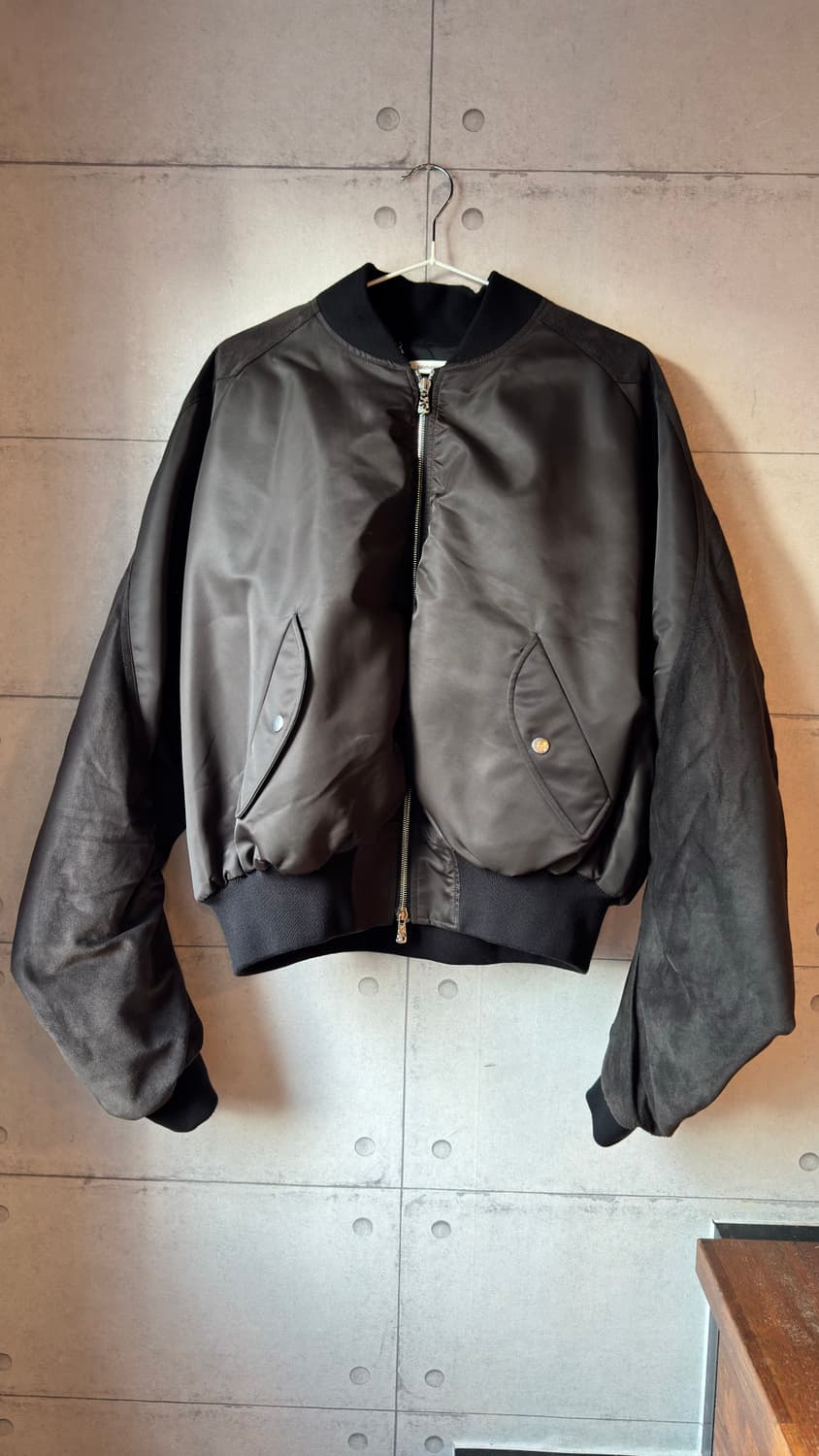 Cmmawear 브라운 스웨이드 봄버 재킷 상품이미지1