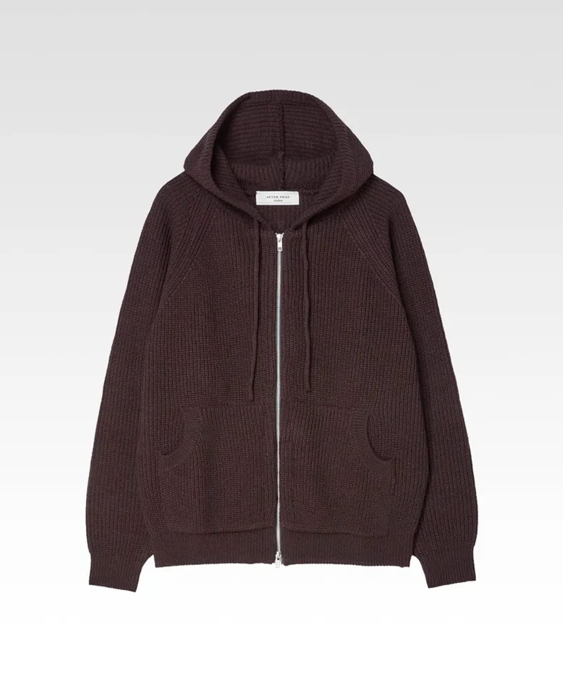 애프터프레이 니트집업 브라운 L 컴포트 후디 집업 니트 브라운 상품이미지4