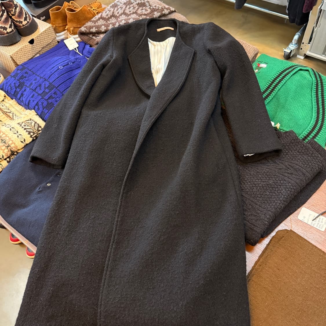 45RPM 차이나카라 에스닉 라이트 울 코트  상품이미지1