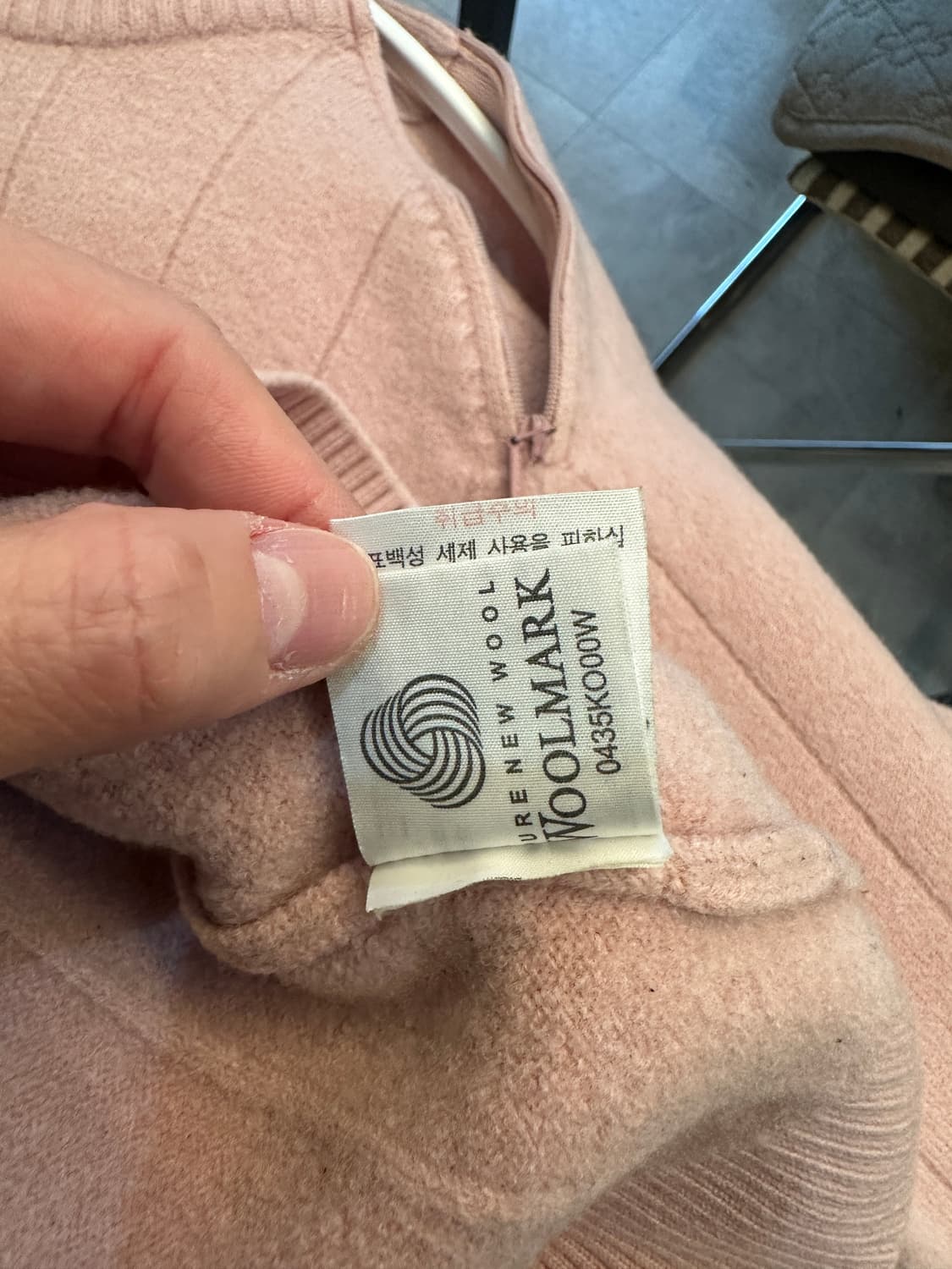 105) 라코스테 핑크 니트 티셔츠 어깨 지퍼 상품이미지6