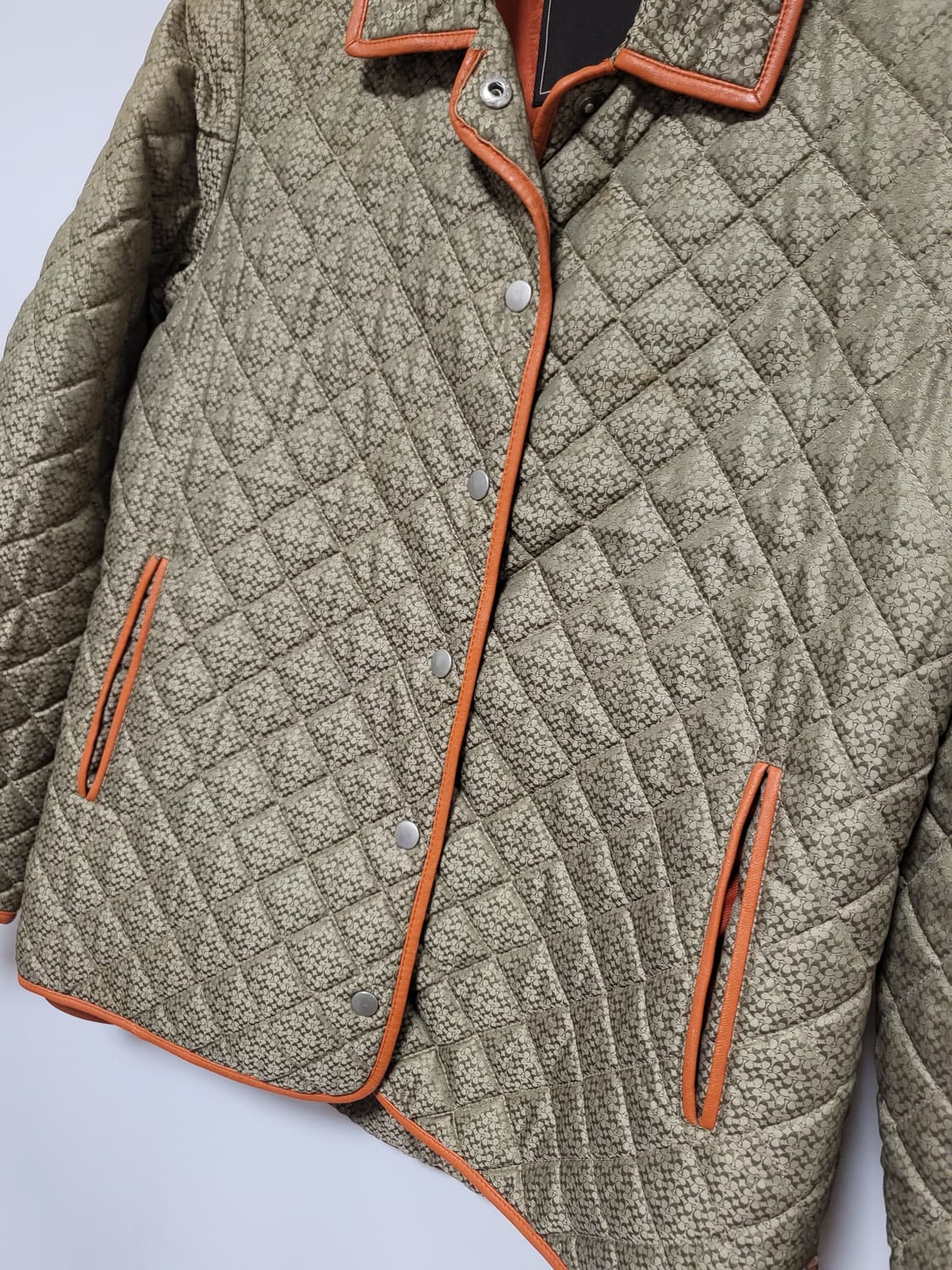 코치 가죽디테일 퀄팅자켓 상품이미지4