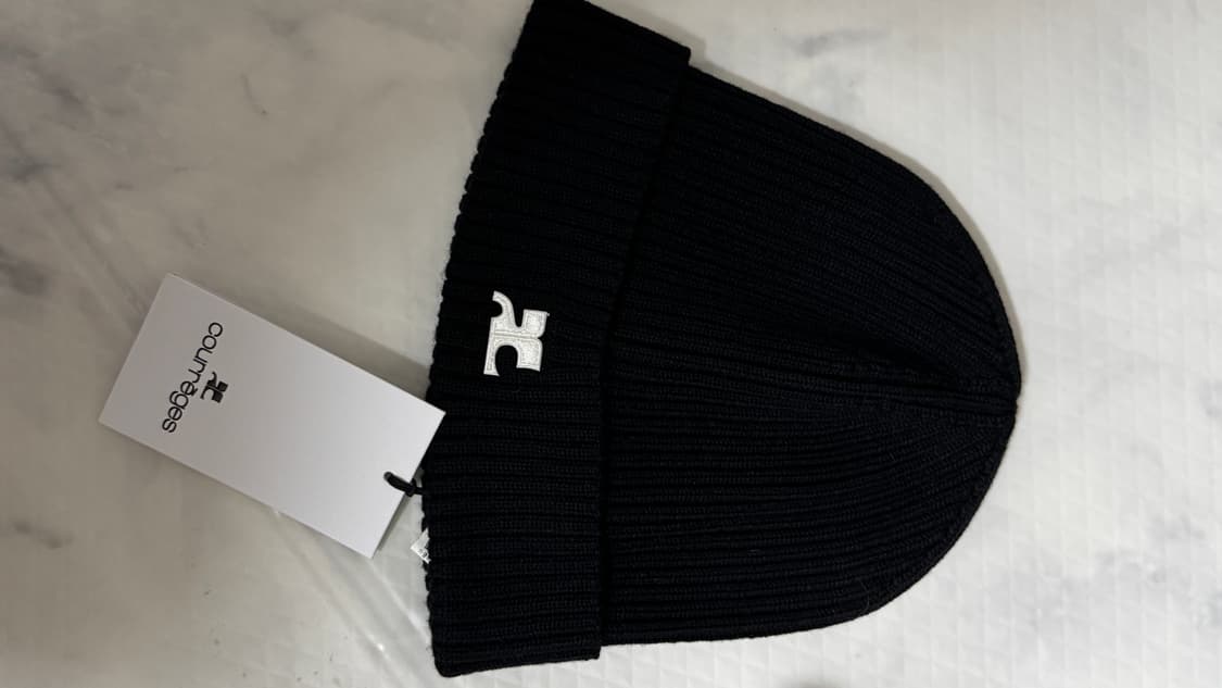 꾸레쥬 블랙 울 비니 새상품 상품이미지1